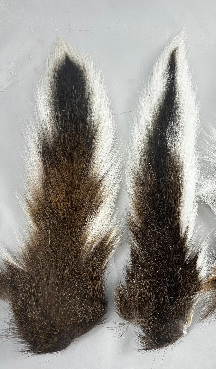 Circle B Tackle bucktails close-up highlighting natural texture and color variation.