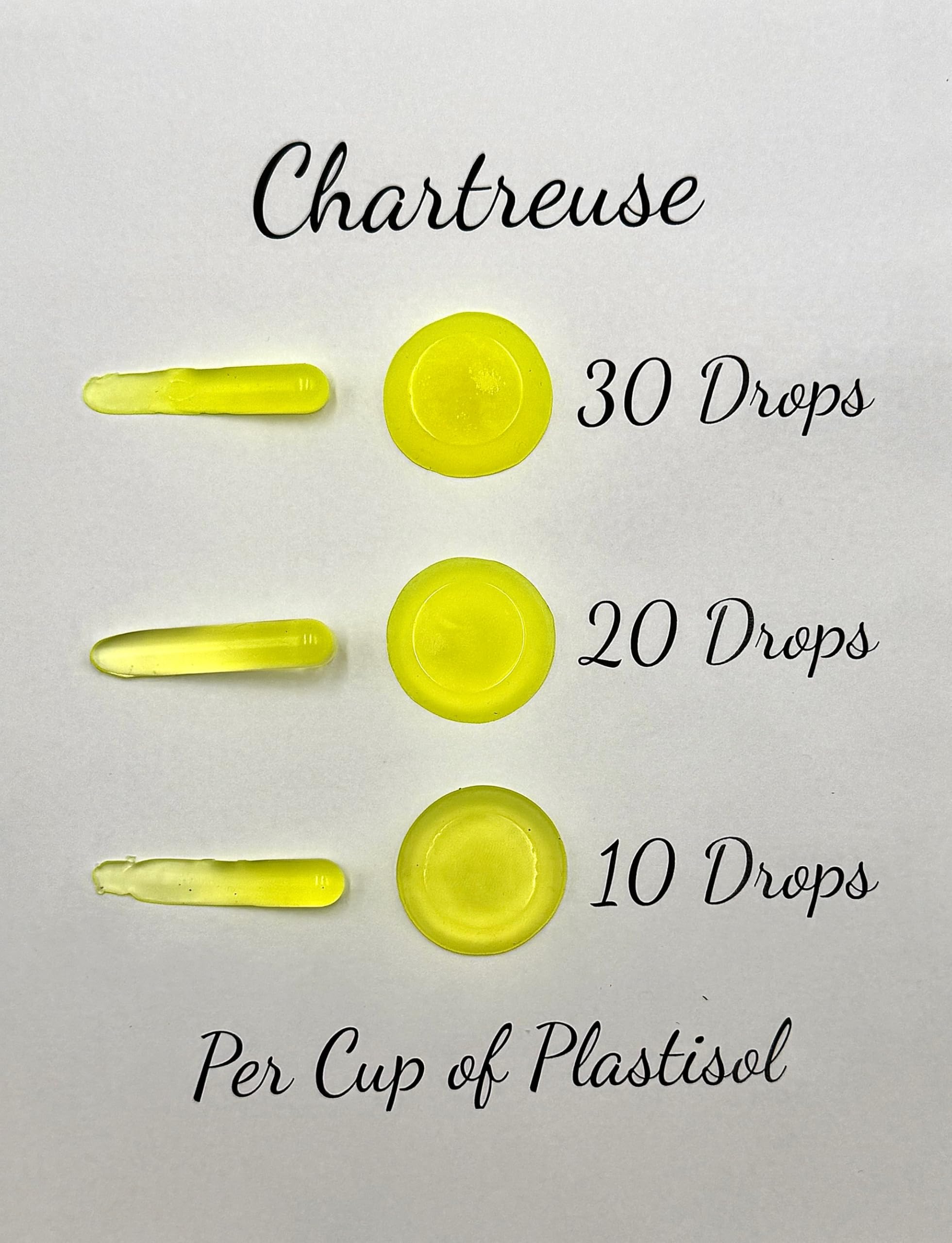 Circle B Tackle chartreuse colorant applied to soft plastic for vibrant lures.
