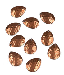 Circle B Tackle Colorado Copper HEX spinner blade close-up showing burnished edge and reflective coating