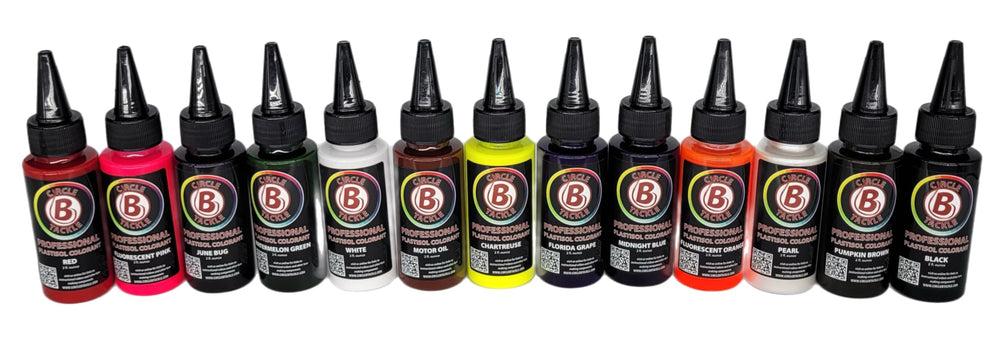 Circle B Tackle colorant dropper enables clean, controlled application during mixing.