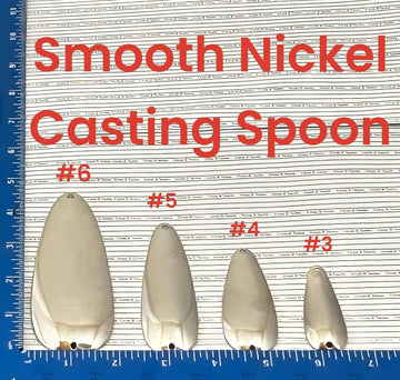 Circle B Tackle nickel finish DIY lure spoons ideal for custom lures and fluttering action