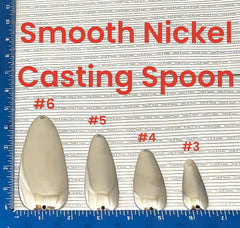 Circle B Tackle nickel finish DIY lure spoons ideal for custom lures and fluttering action