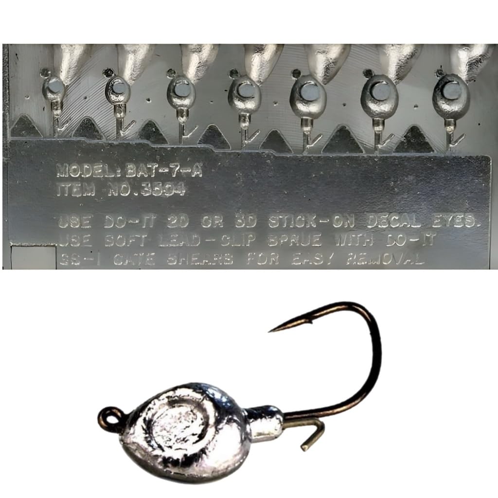 Circle B Tackle Do It Mold Bat Jig with eyes for precise hook sets in brush