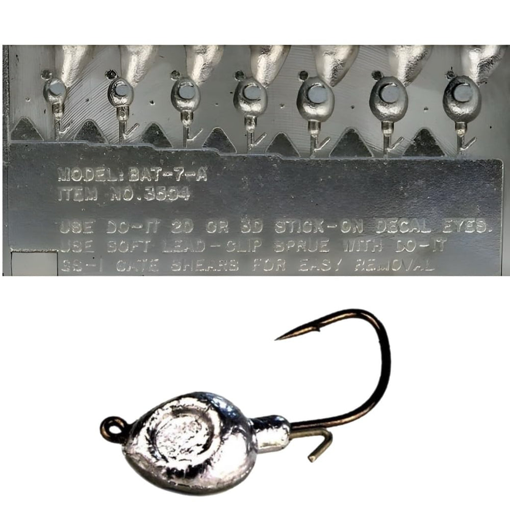 Circle B Tackle Do It Mold Bat Jig with eyes for precise hook sets in brush