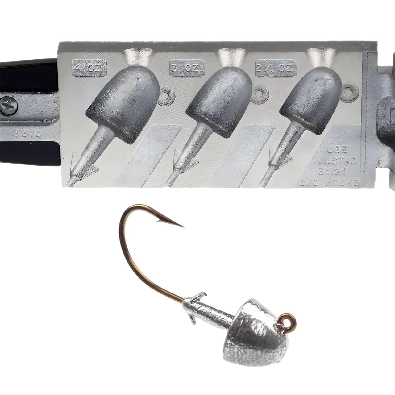 Circle B Tackle Do It Mold Bullet Nose Jig 2-1/2 oz ready for precise jigging action.