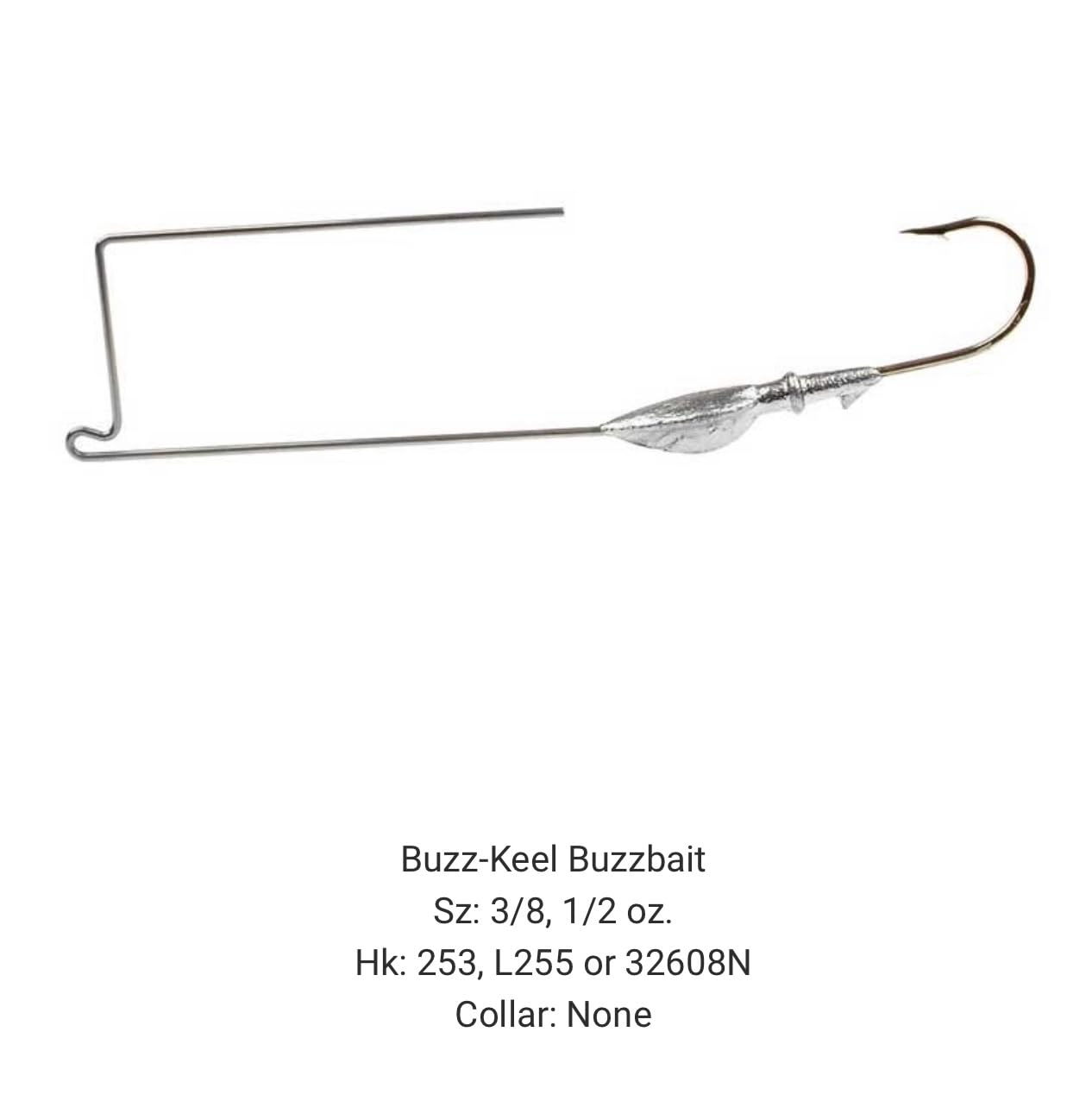 Circle B Tackle Do It Mold Buzz-Keel Buzzbait shows keel tracking for precise retrieves.