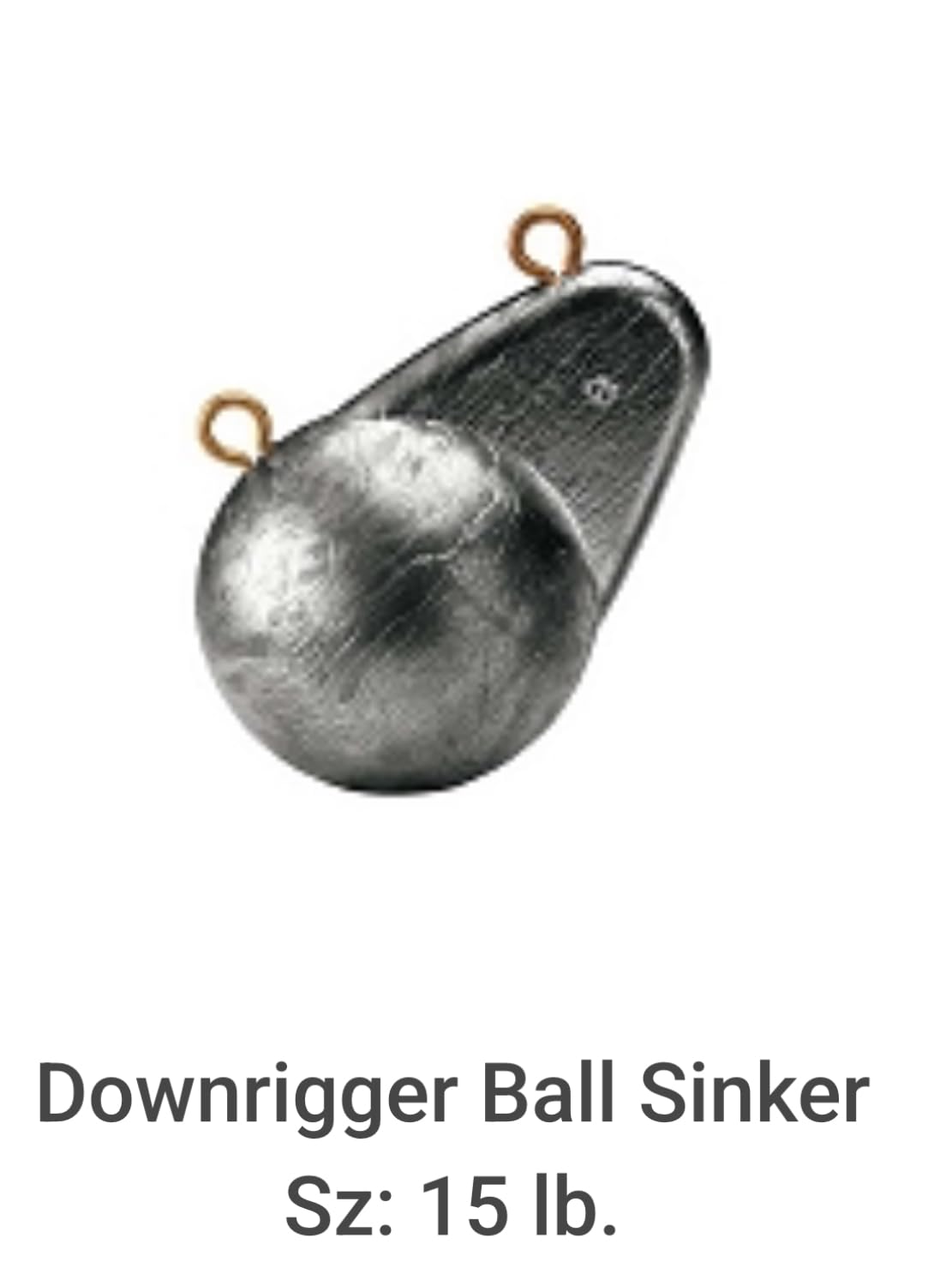 Circle B Tackle Do It Mold downrigger ball sinker 15 lb, ideal for controlled rigging setups