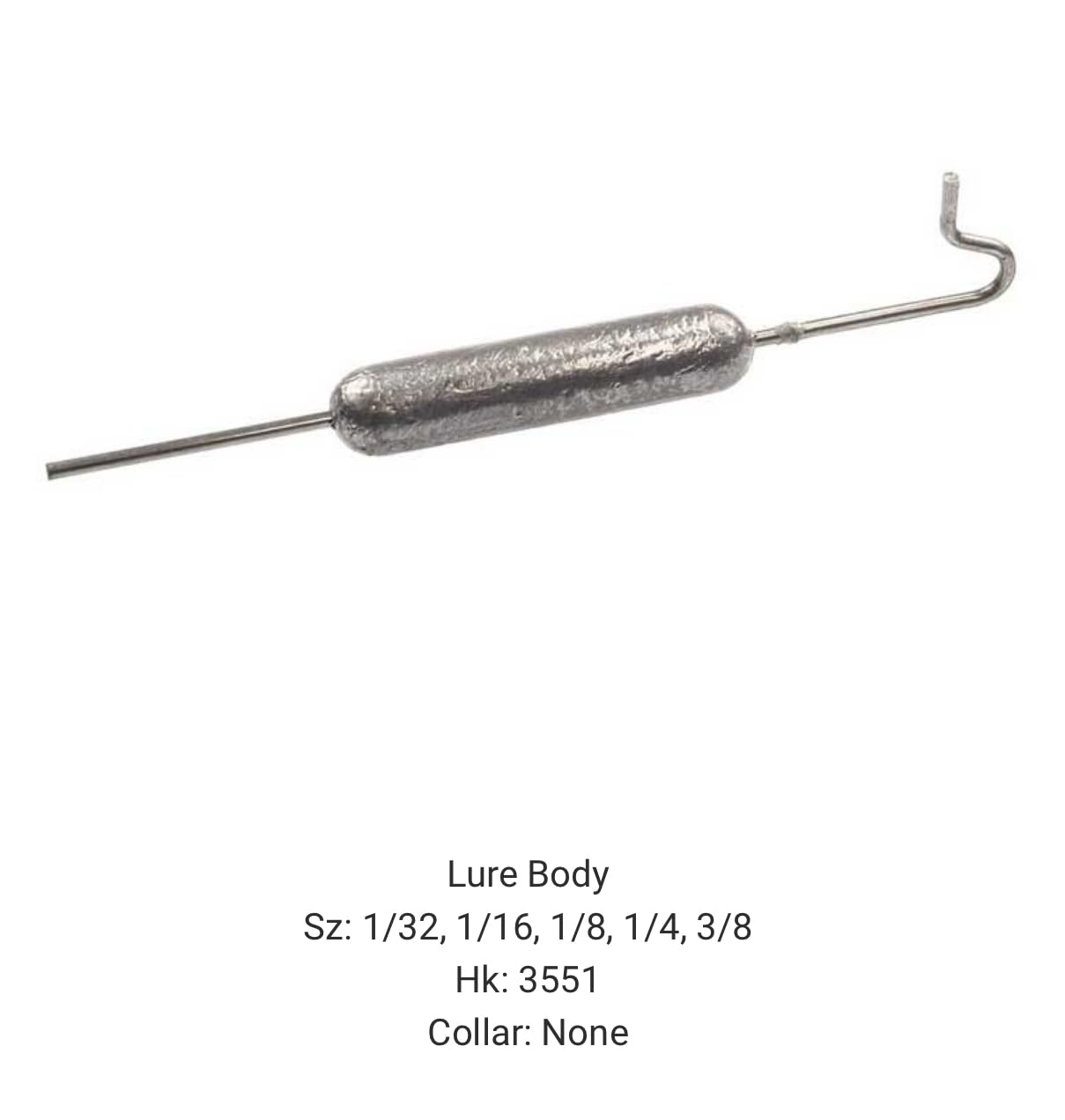 Circle B Tackle Do It Mold lure body skirt-fastener view enables rapid collar changes.