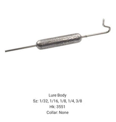 Circle B Tackle Do It Mold lure body skirt-fastener view enables rapid collar changes.