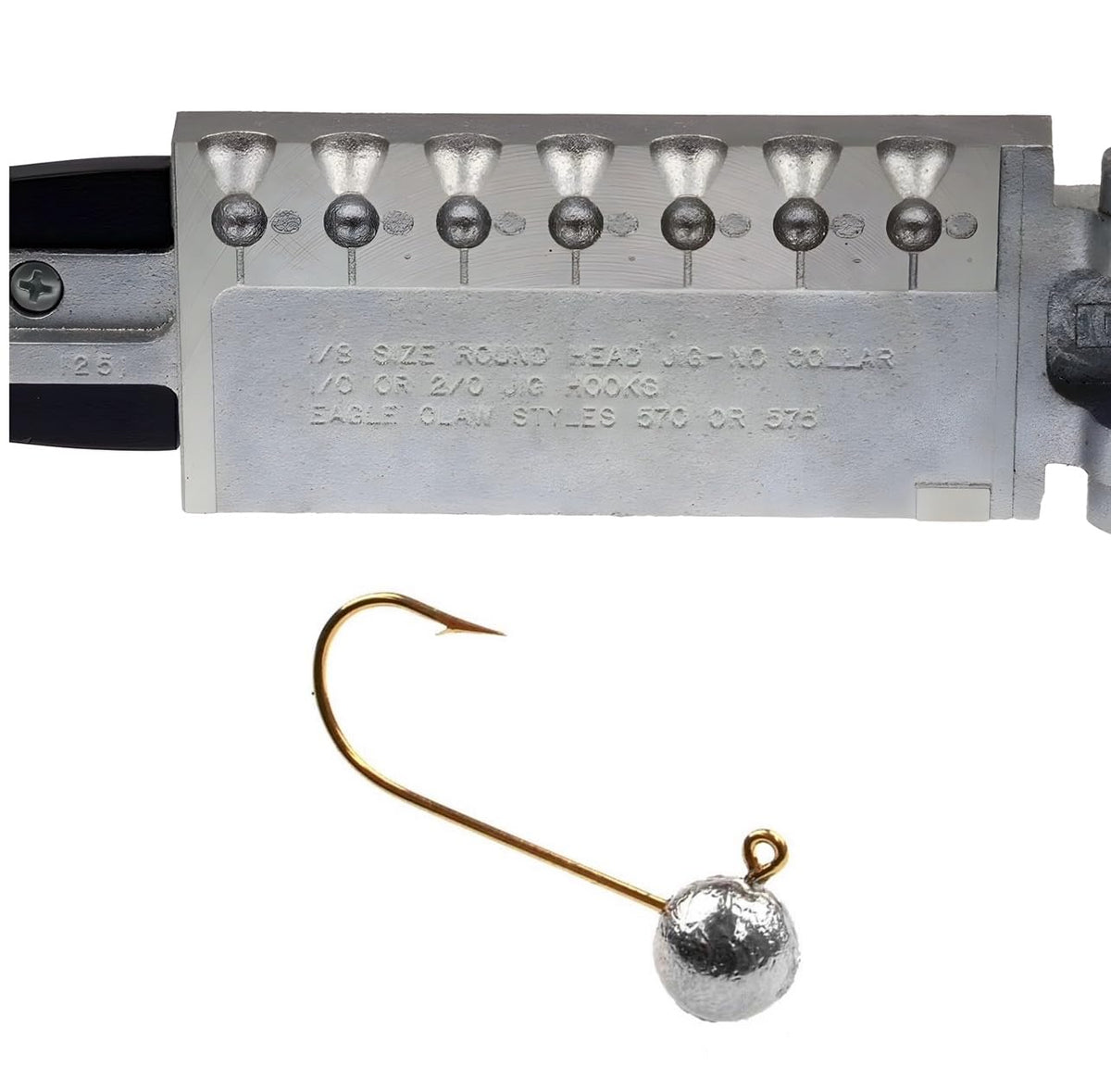 Circle B Tackle Do It Mold PRO-101 round head jig, 1/8 oz, for fast, clean pours.