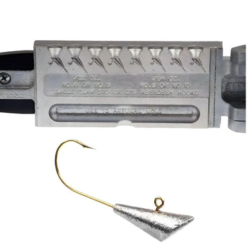 Circle B Tackle Do It Mold Shad Dart Jig 1/64 oz angle view showing rising action
