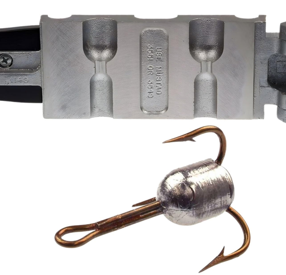 Circle B Tackle Do It Mold Snag Weight 2.5 oz on-hook improves casting control.