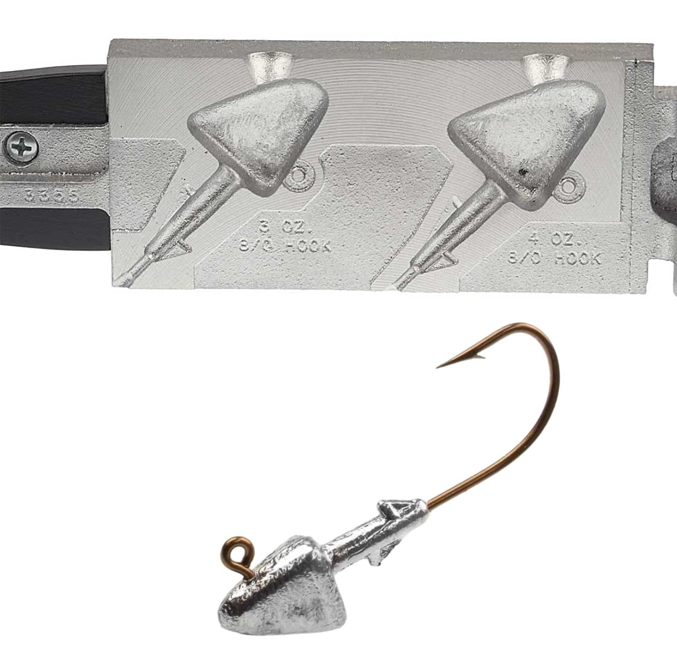 Circle B Tackle Do It Mold Style 9 Shad Head Jig front view for precise casting