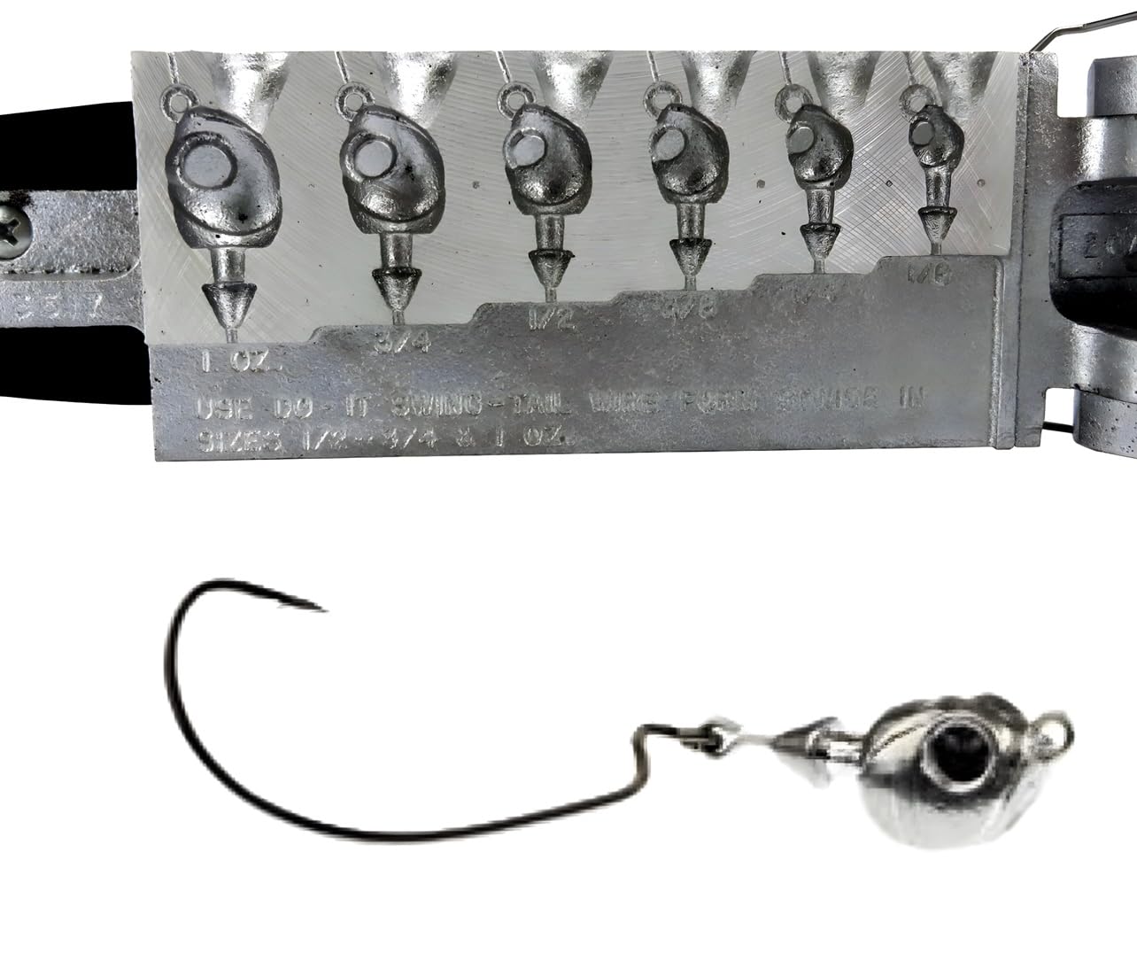 Circle B Tackle Swingtail Jig 1/8oz with swinging hook for bucktail and skirt setup