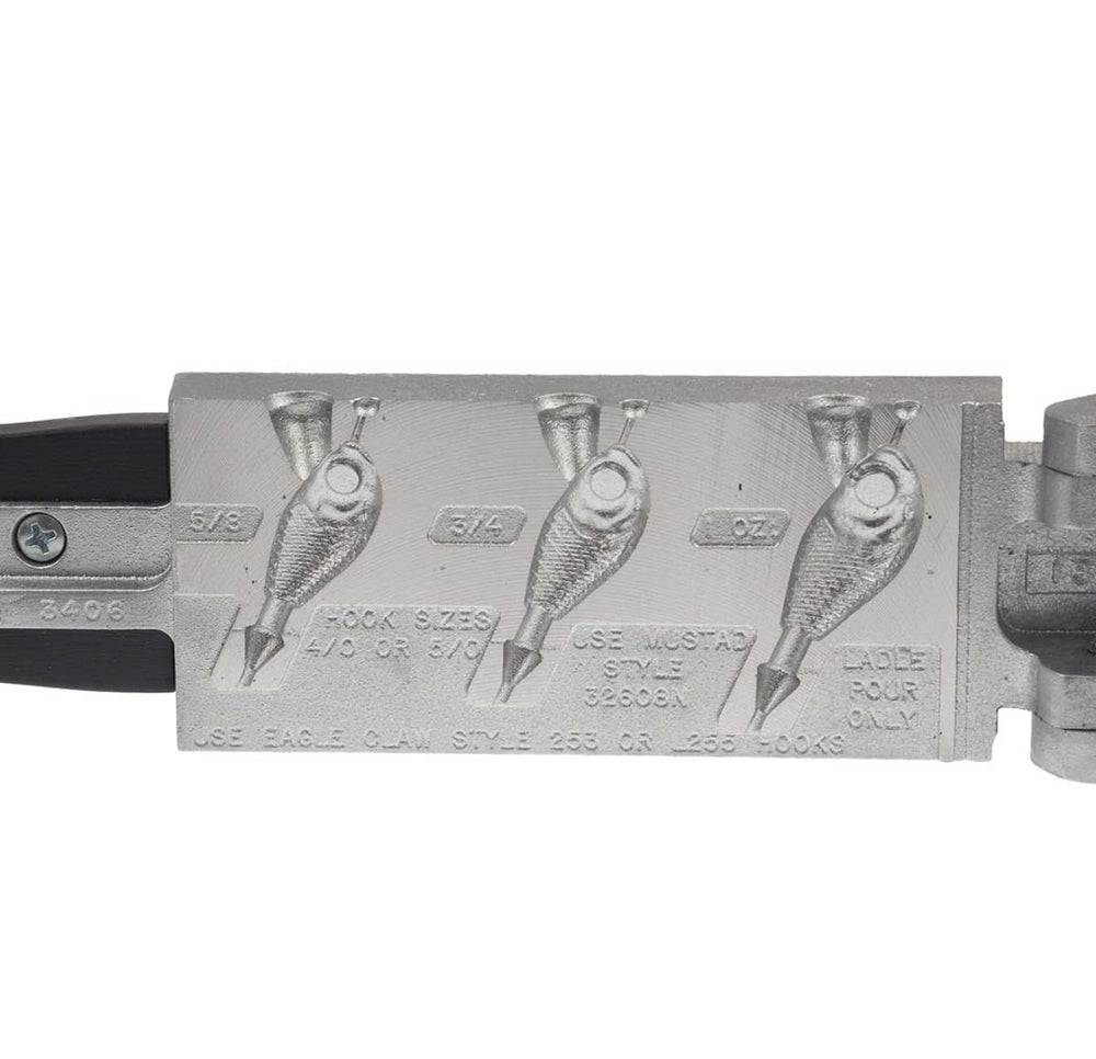 Circle B Do It Mold Ultra Minnow Spinner Jig features three cavities for balance and customization