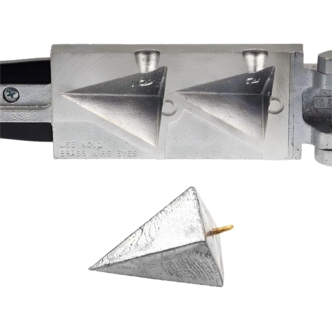 Circle B Tackle Do It Pyramid Sinker 5-6 oz front view demonstrates stable casting in currents