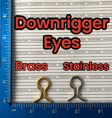 Circle B Tackle brass downrigger eyes for corrosion resistance