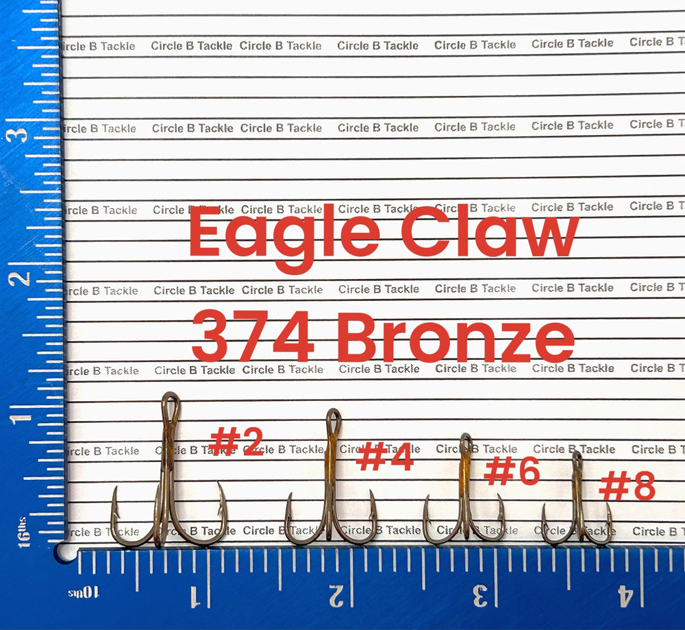 Circle B Tackle Eagle Claw 374 bronze 2x strong 25-pack hooks for versatile fishing