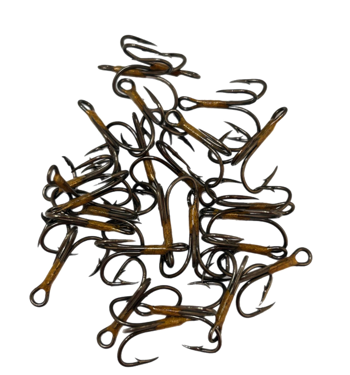 Circle B Tackle Eagle Claw 374 Bronze Treble Hook, 2X strong, ideal for topwater lures.