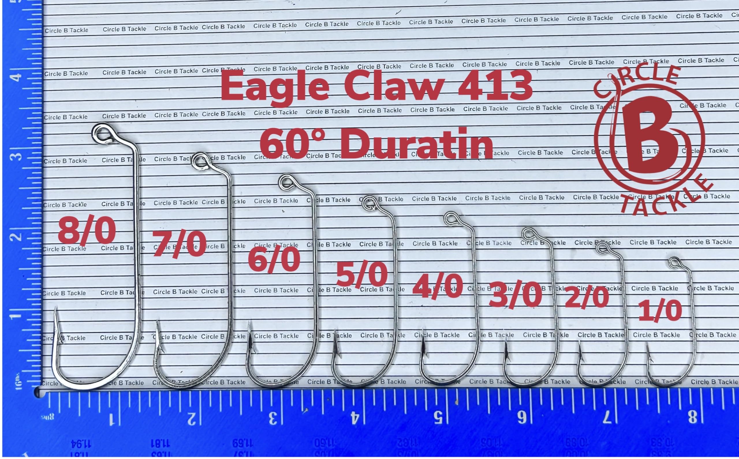 Circle B Tackle Eagle Claw 410 bronze 4/0 jig hook designed for heavy-duty rigs
