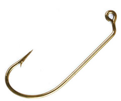 Circle B Tackle Eagle Claw 410 bronze 60-degree jig hook closeup shows heavy wire strength