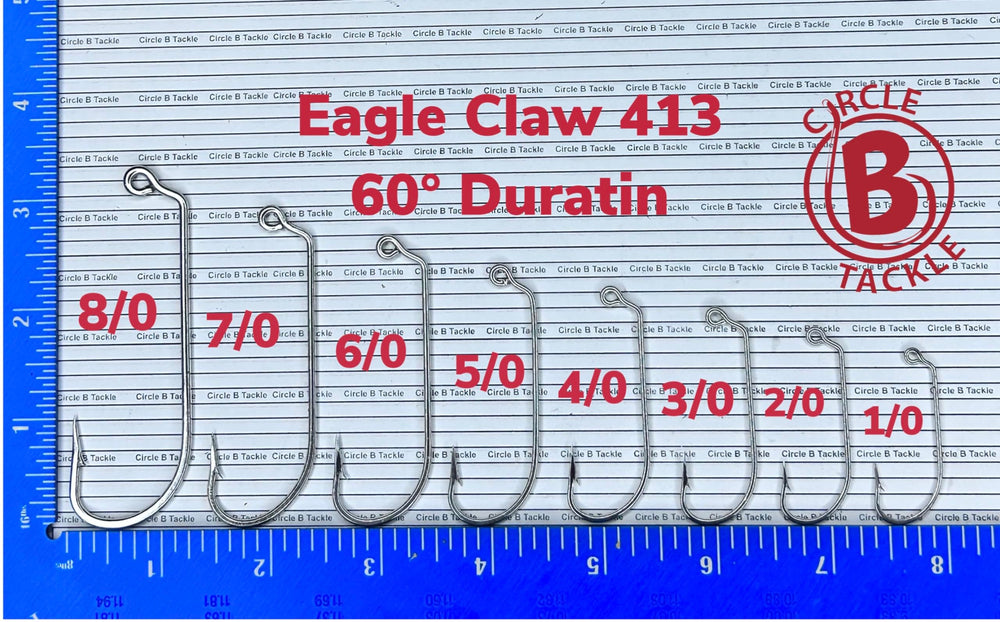Circle B Tackle Eagle Claw 410 bronze 60° jig hook with mold compatibility for larger jigs
