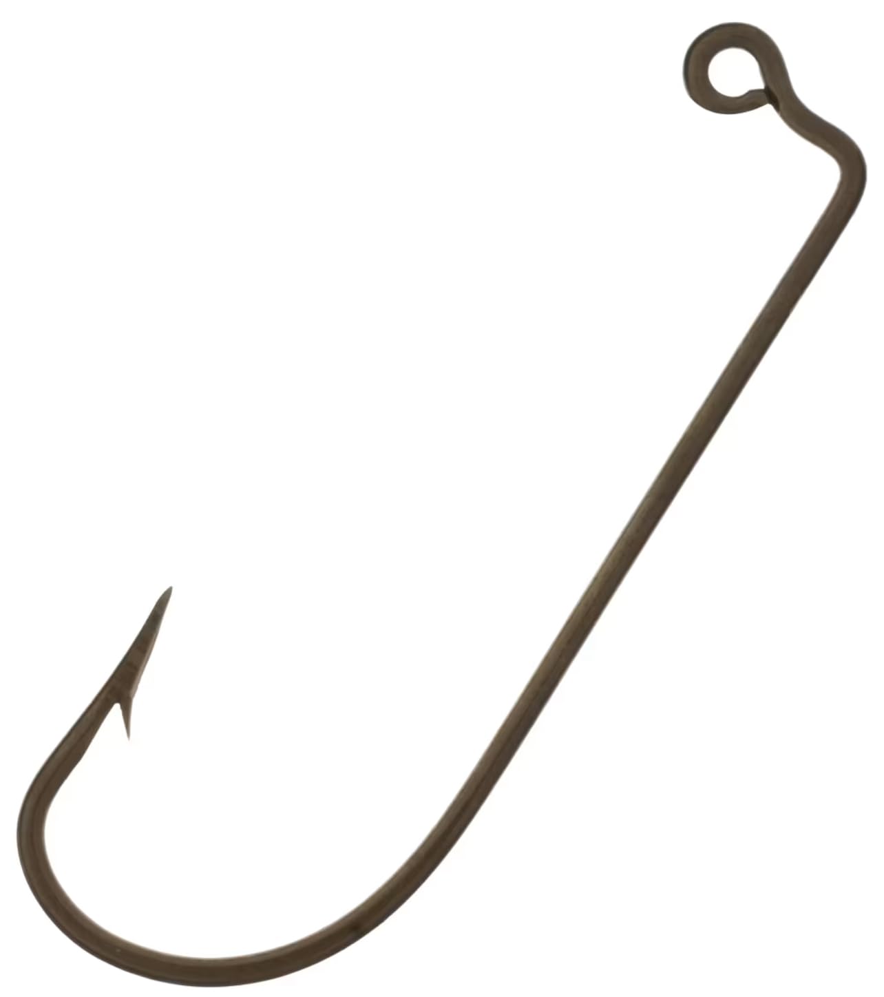 Circle B Tackle Eagle Claw 630 Bronze Jig Hook 1/0 with long shank and bronze finish.
