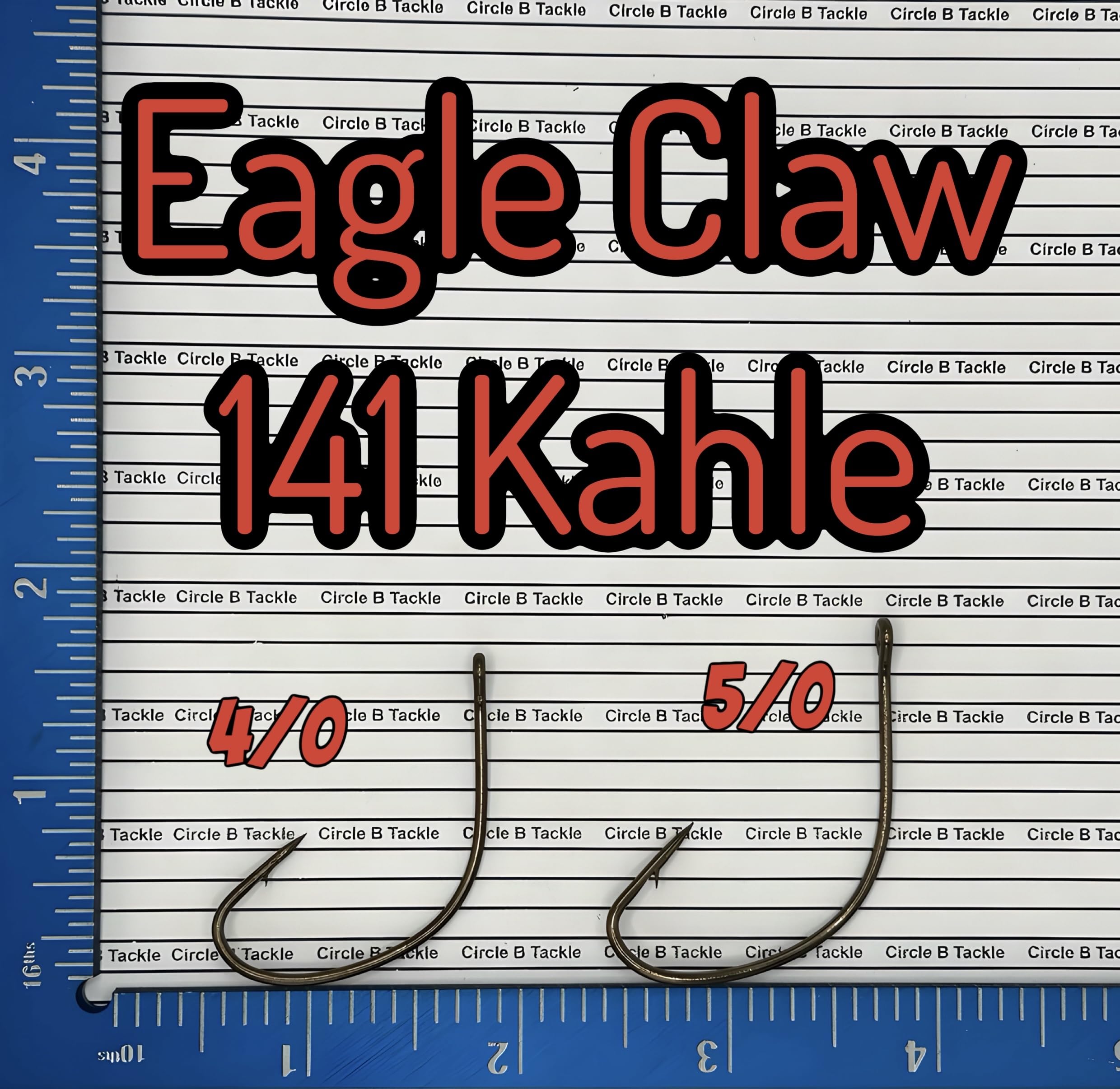Circle B Tackle Eagle Claw L141 Kahle hook bronze offset 4/0 shows versatile gap for bulkier live bait