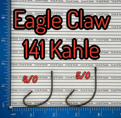 Circle B Tackle Eagle Claw L141 Kahle hook bronze offset 4/0 shows versatile gap for bulkier live bait