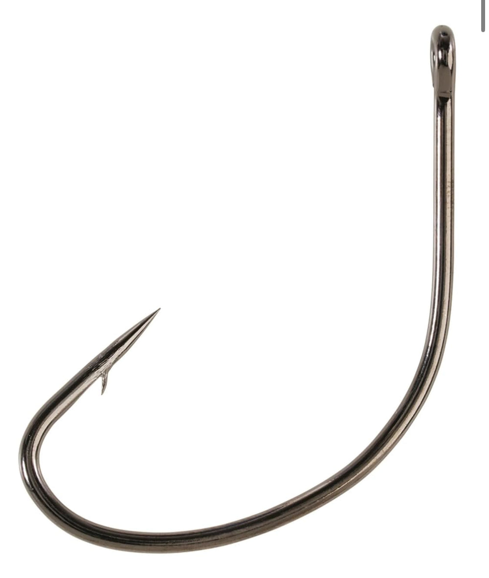 Circle B Tackle Eagle Claw L141 Kahle hook bronze offset 5/0 demonstrates high bite-to-hook-up potential