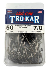 Circle B Tackle Eagle Claw TK635P hook with 90-degree side eye for easier rigging.