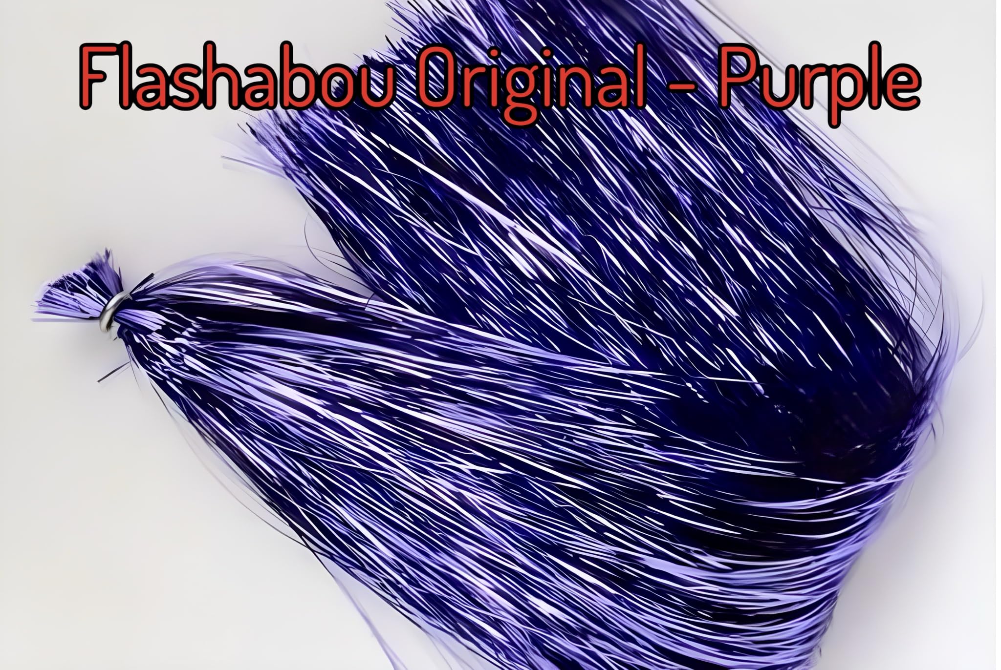 Circle B Tackle Flashabou skirt for offshore lures in purple with lifelike translucence.