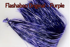 Circle B Tackle Flashabou skirt for offshore lures in purple with lifelike translucence.
