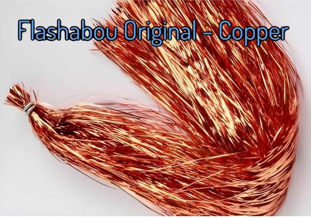 Circle B Tackle Flashabou skirt for offshore lures with translucent shine.