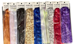 Circle B Tackle Flashabou skirt Pearl lure with translucent shine for offshore trolling.