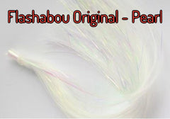 Circle B Tackle Flashabou strands Pearl for sparkly water movement in flies and jigs.