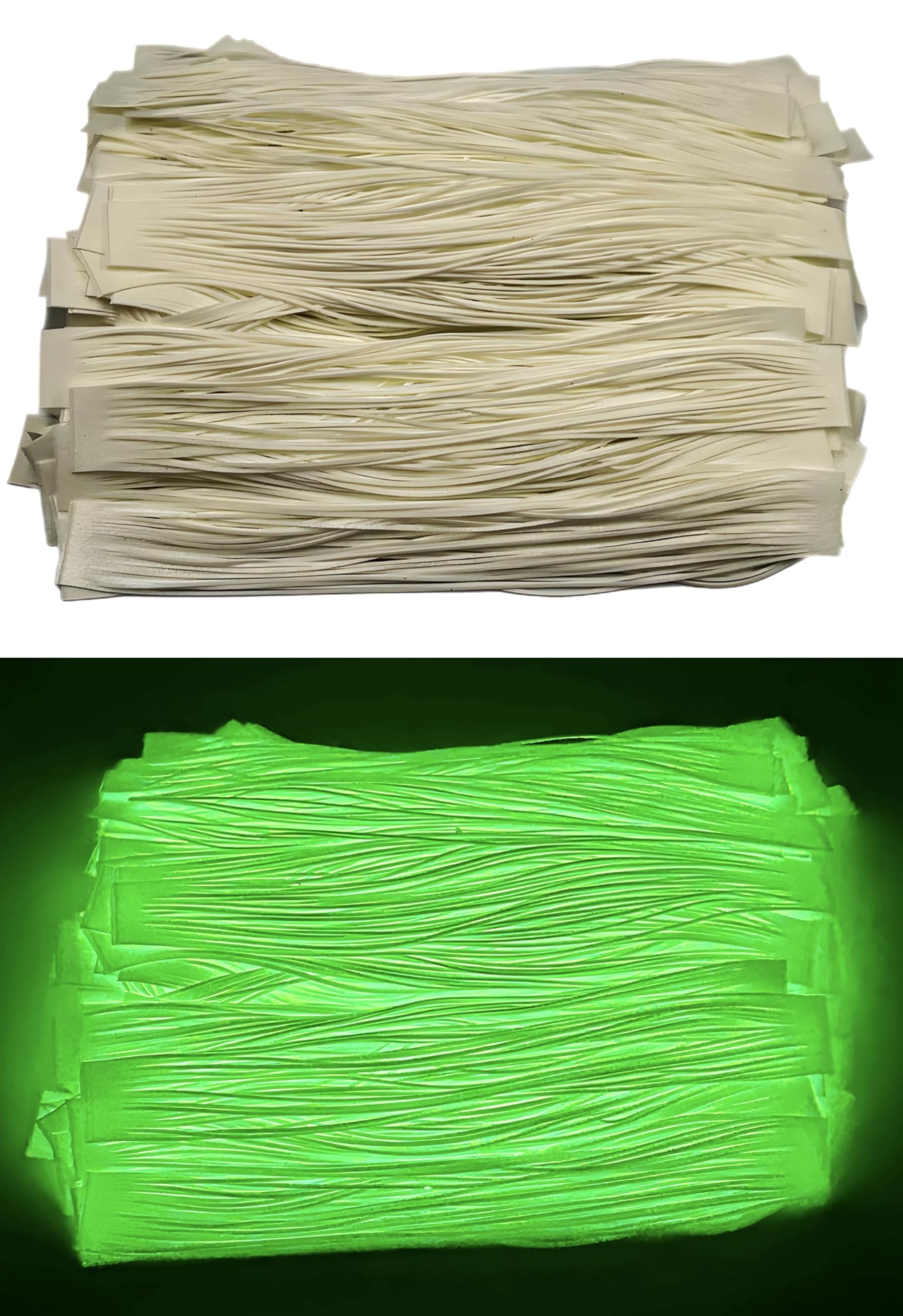 Circle B Tackle Glow Skirt Snow White enhances nighttime visibility for fishing.