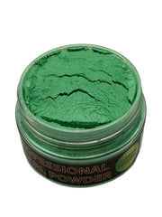 Circle B Tackle Green Yellow Pearl powder pigment creates lifelike shimmer on soft plastic baits.