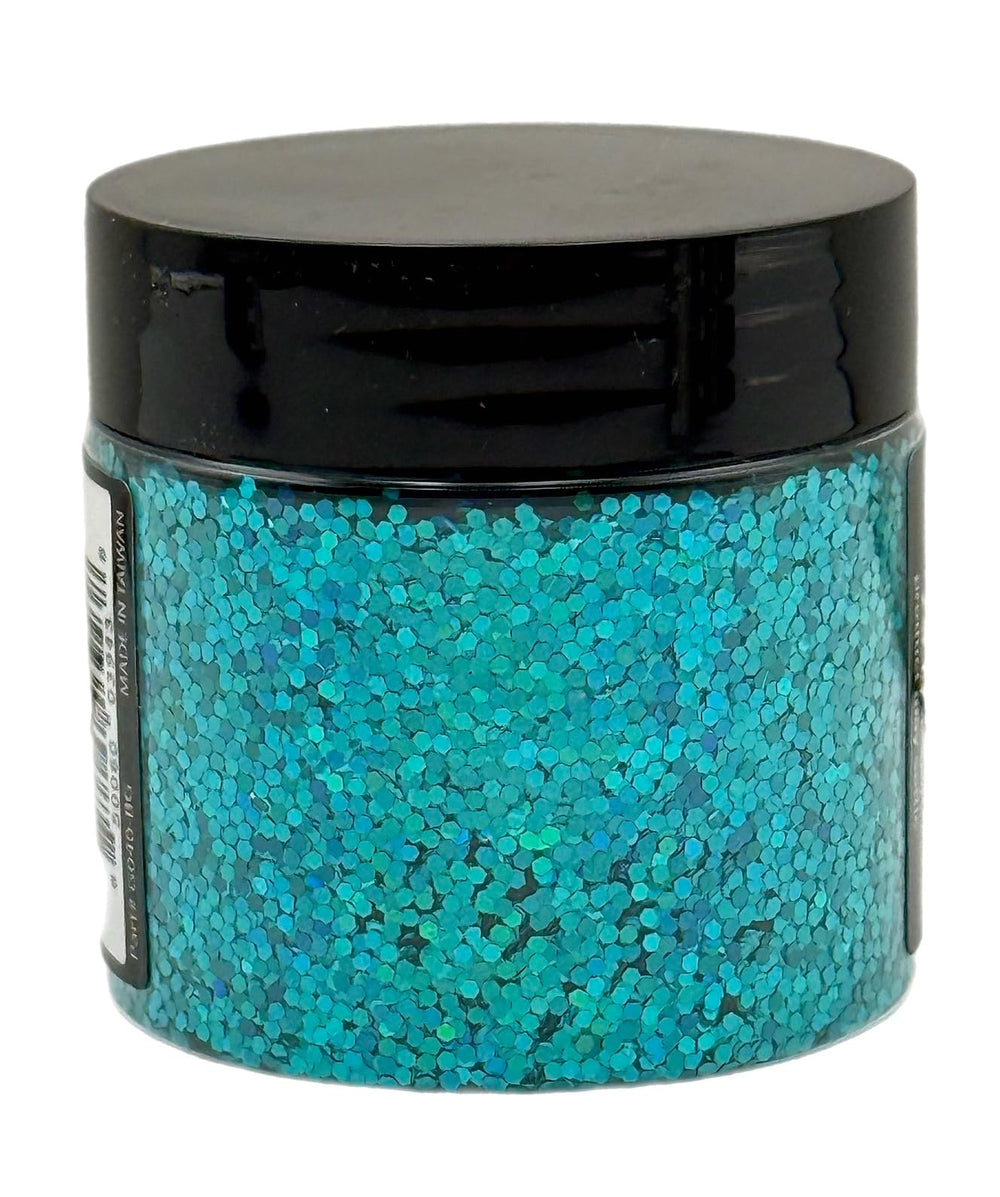 Circle B Tackle heat-resistant glitter for soft plastic lures, ideal for repeated reheating.
