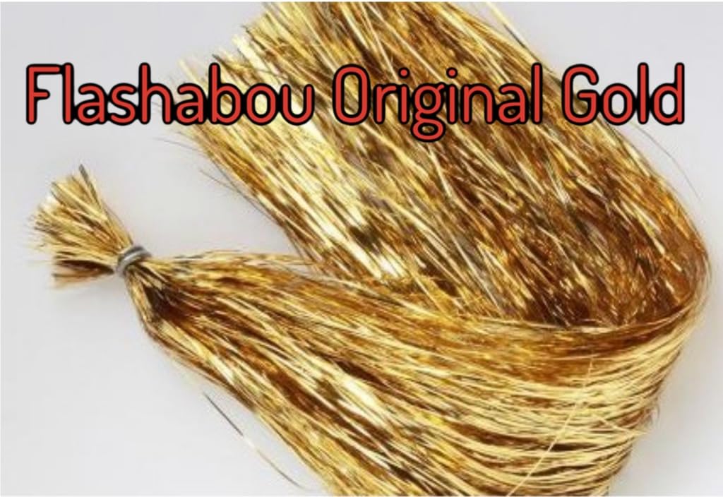 Circle B Tackle Hedron Flashabou Original Gold reflection for glittering underwater shine and lifelike movement