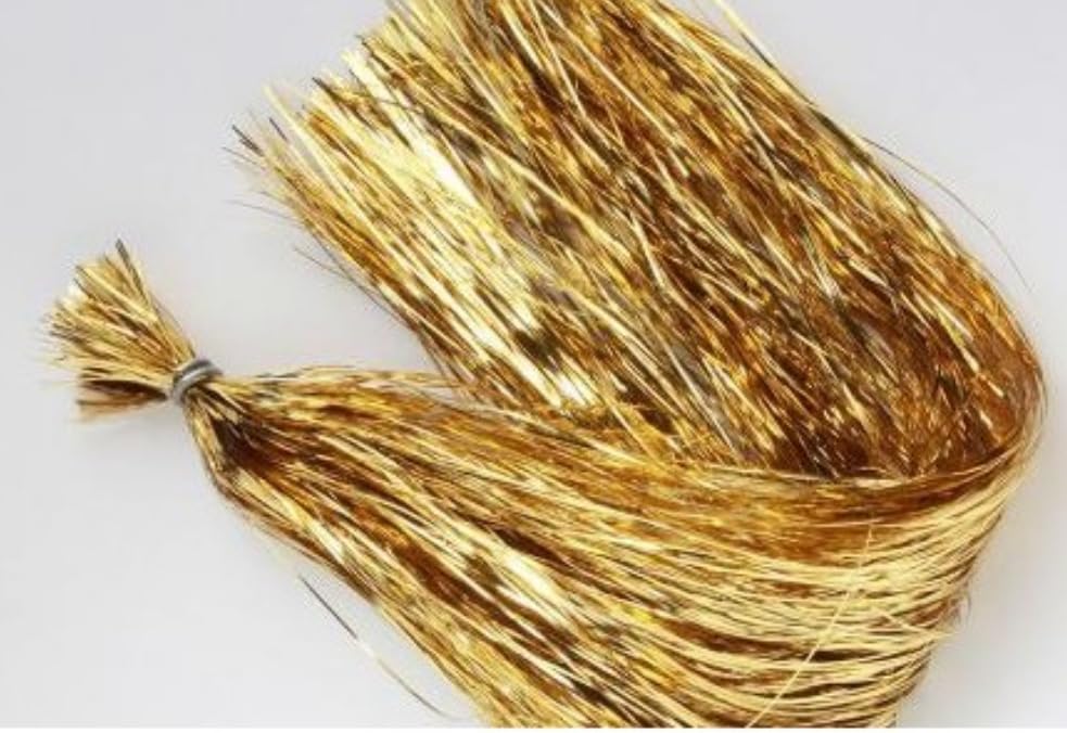 Circle B Tackle Hedron Flashabou Original Gold strands for lifelike shine in fly tying