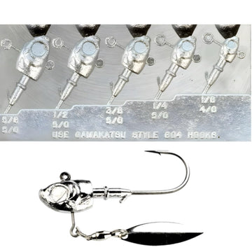 Circle B Tackle Herring Head Jig 1/8 oz close-up showing durable wire form for smooth retrieves.