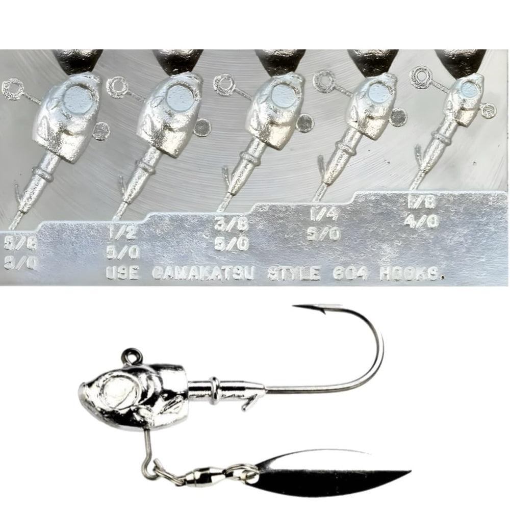 Circle B Tackle Herring Head Jig 1/8 oz close-up showing durable wire form for smooth retrieves.