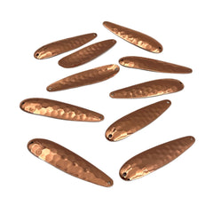 Circle B Tackle hex copper trolling spoon, front view with mirror finish to attract bites.