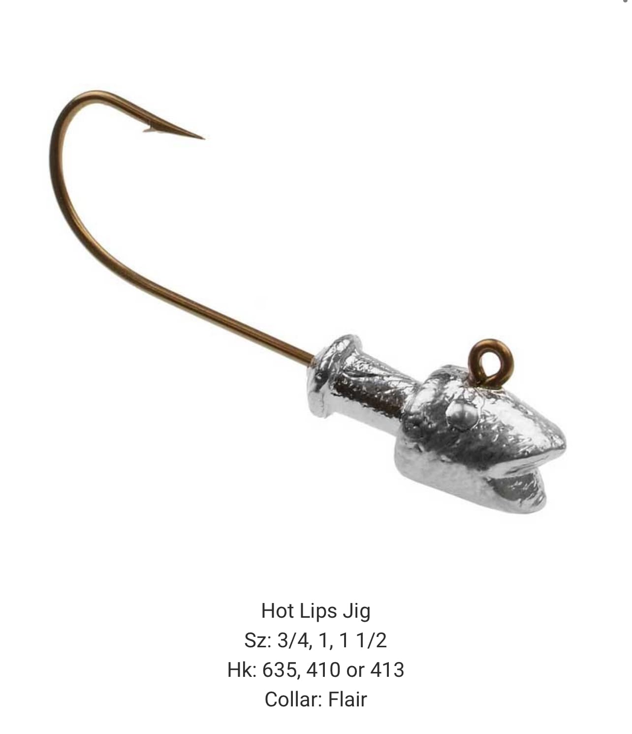 Circle B Tackle Hot Lips Jig 1 oz with protruding eyes for a realistic lure.