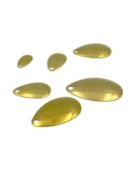 Circle B Tackle Indiana Brass smooth spinner blades pack-25 for DIY lures, durable and reflective for more strikes.