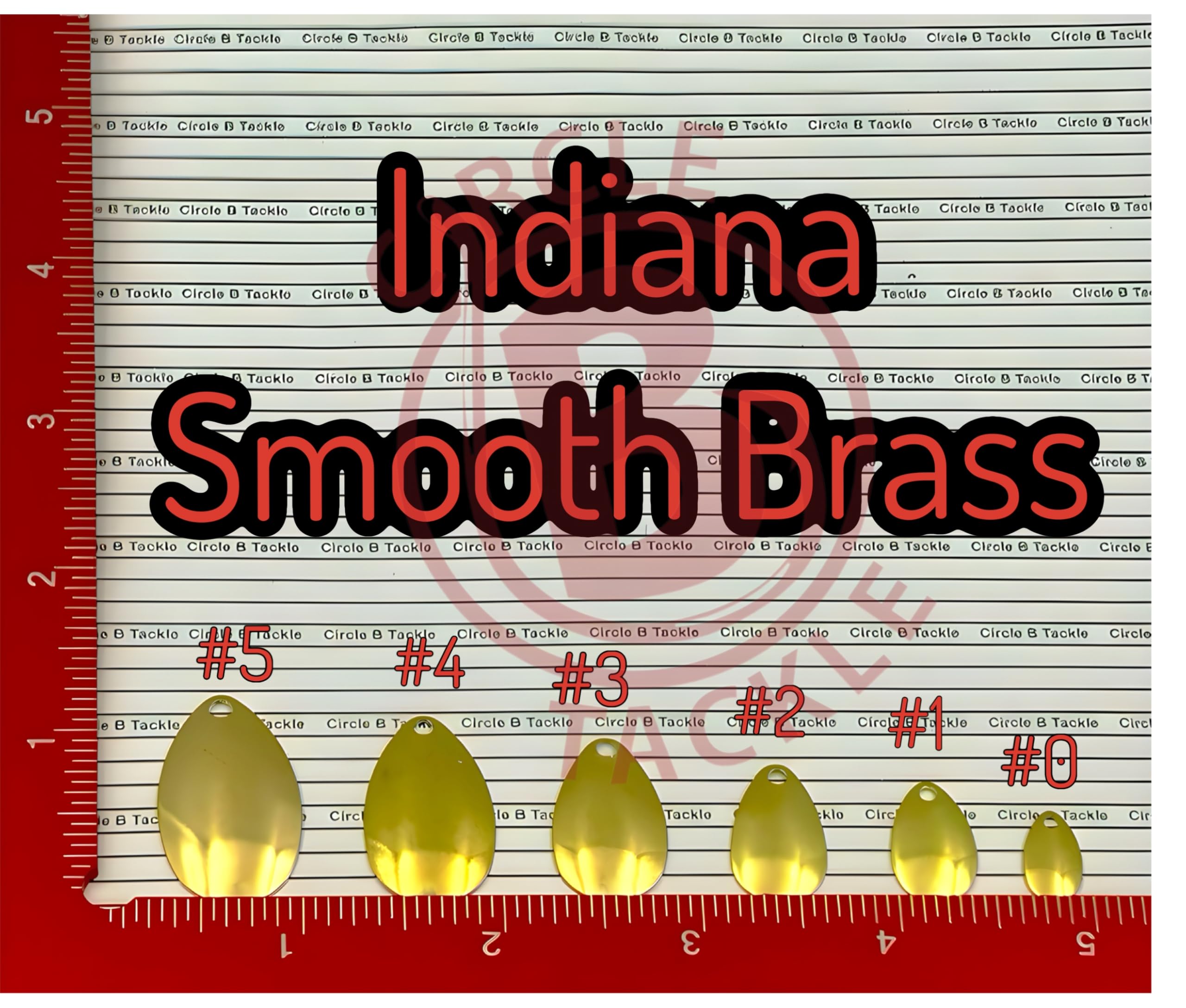 Circle B Tackle sizing-chart image shows blade options for accurate size selection.