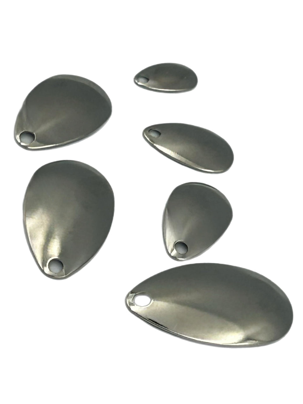 Indiana Nickel blades with burnished edges prevent line damage during retrieves