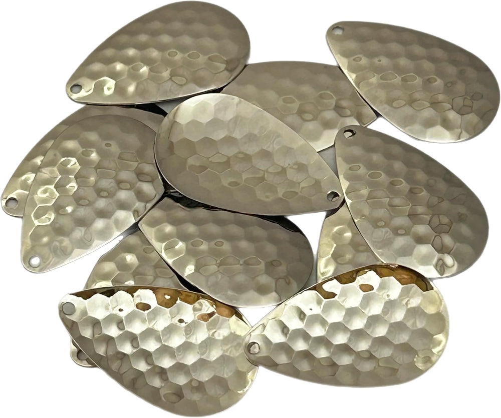 Circle B Tackle Magnum Colorado nickel blade side view for musky lure reflection