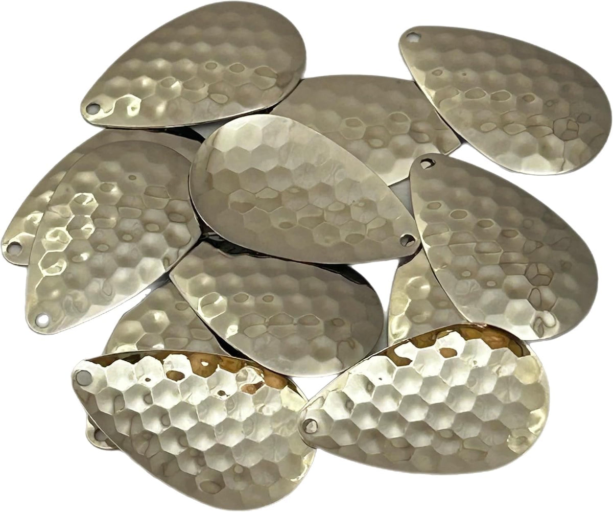 Circle B Tackle Magnum Colorado nickel blade side view for musky lure reflection